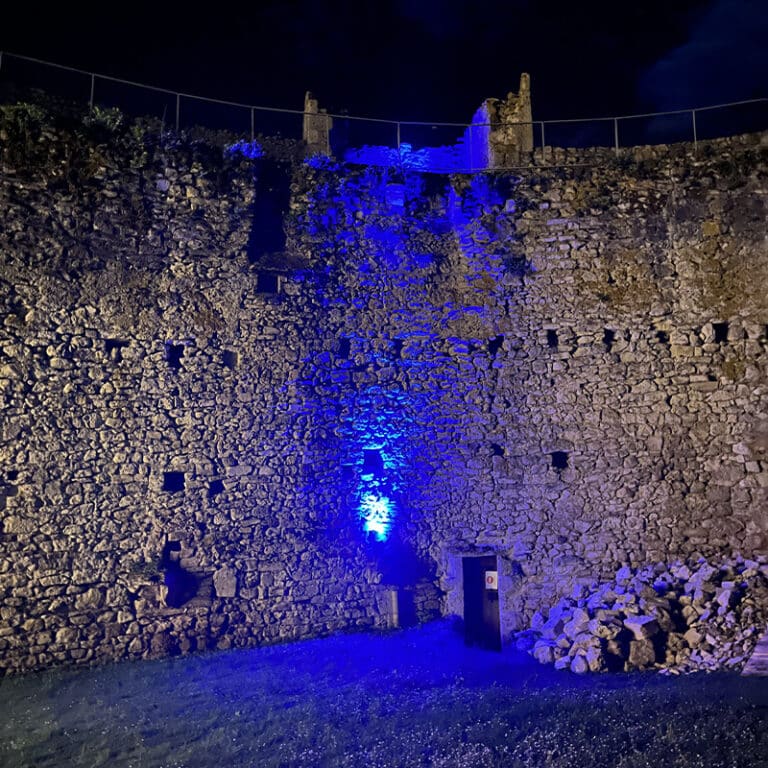 Projecteur bleu chateau 2